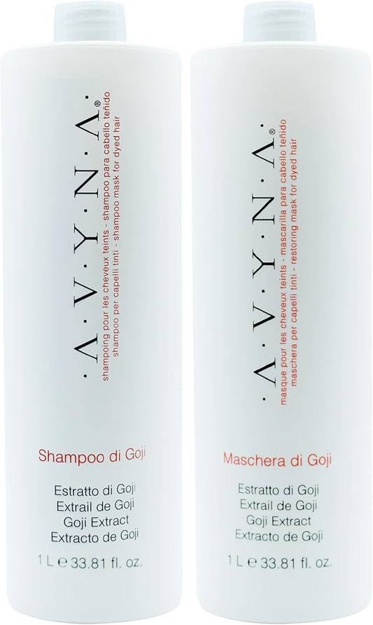 AVYNA SHAMPOO DI GOJI &MASCHERA Di Goji(1 Liter )Set